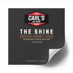 New Carl's Car Shine 'The Shine' Square Sticker — Indoor/Outdoor Vinyl