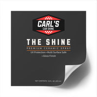 New Carl's Car Shine 'The Shine' Square Sticker — Indoor/Outdoor Vinyl