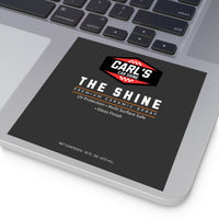New Carl's Car Shine 'The Shine' Square Sticker — Indoor/Outdoor Vinyl