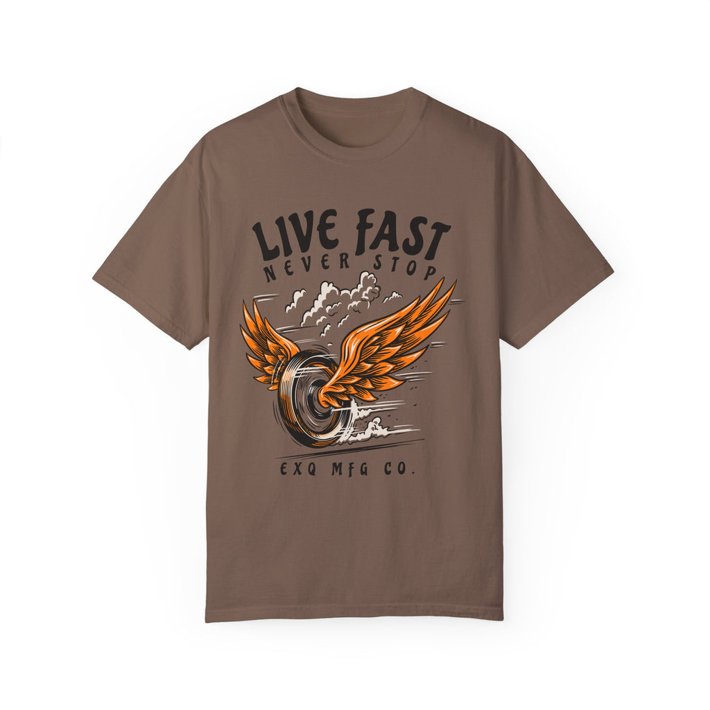 EXQST Live Fast Velvet Brown 1s Tee