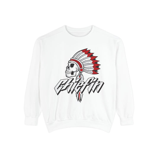 EXQST Chiefin Fire Red 5s Crewneck Sweater