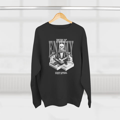 EXQST Public Enemy White Thunder 4s Crewneck Sweater