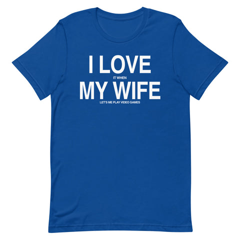 I Love My Wife "Video Games" Premium Fit T-Shirt